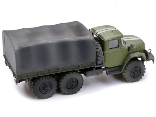 ZIL 131 Cargo Truck Green with White Stripes 