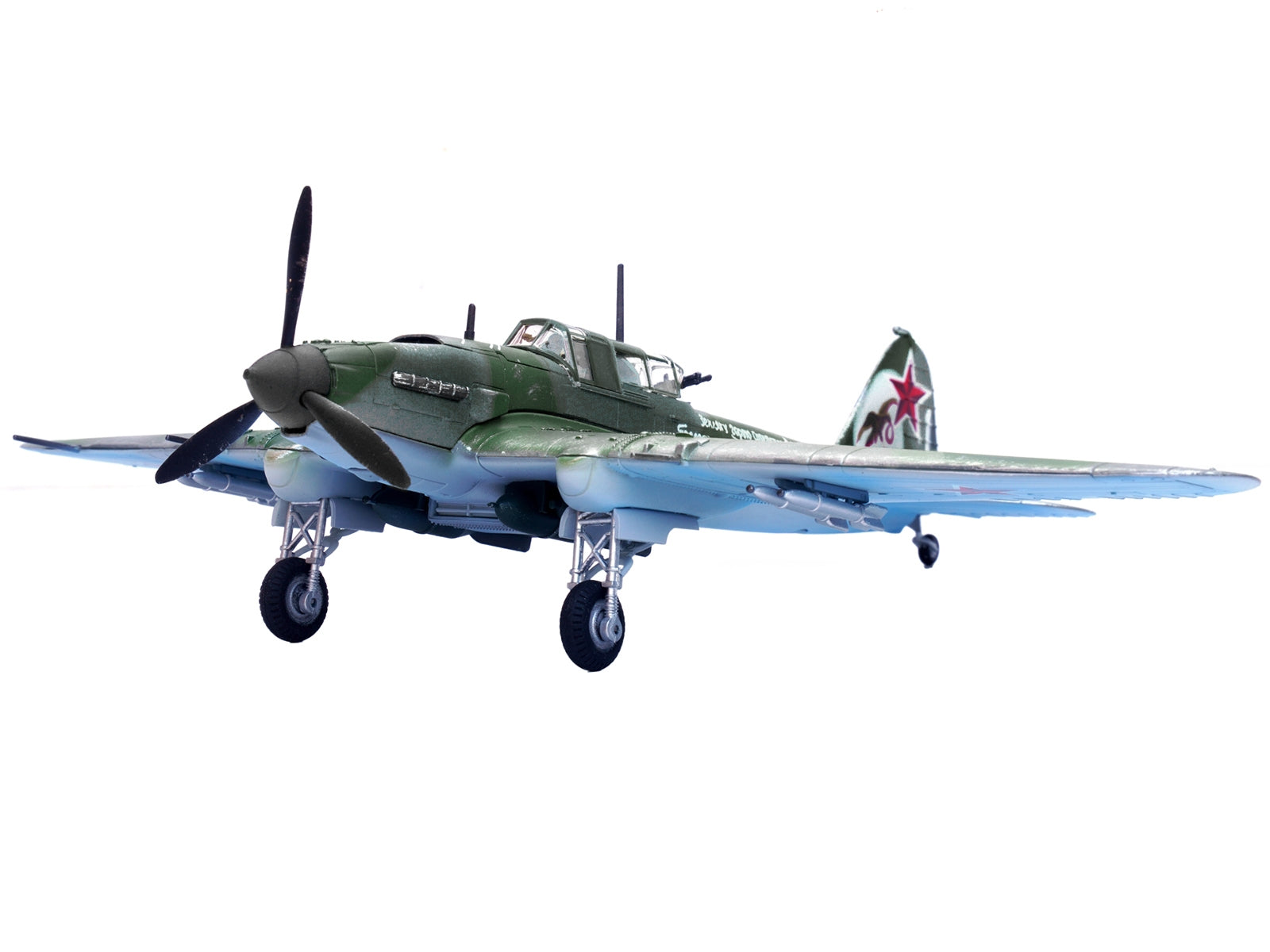 Ilyushin IL-2M3 Sturmovik Aircraft Green Camouflage "Double Hero of the Soviet Union Ivan Pavlov"