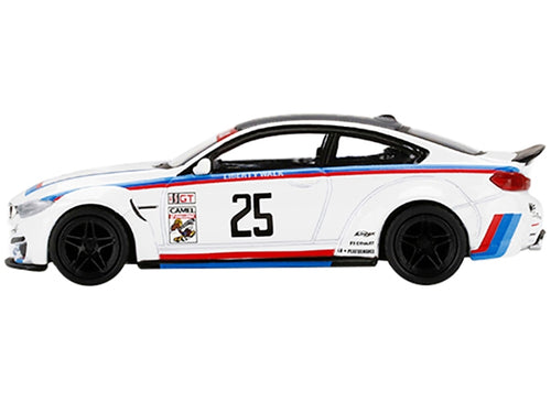 BMW M4 LB Works #25 White IMSA Car Limited Edition to 3000 pieces Worldwide 1/64 Diecast Model Car by True Scale Miniatures