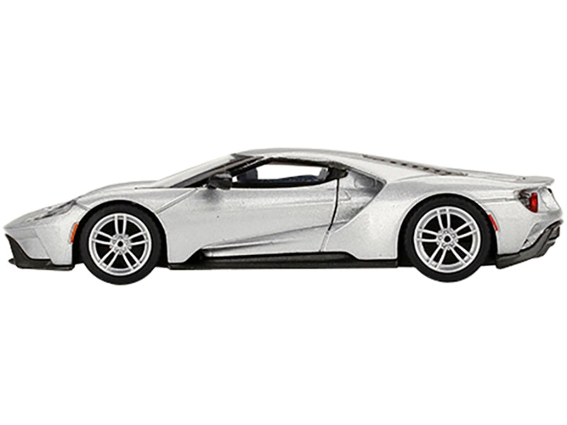 Ford GT Ingot Silver Metallic Limited Edition to 2400 pieces Worldwide 1/64 Diecast Model Car by True Scale Miniatures - Minihomy