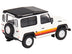 Land Rover Defender 90 Wagon White with Black Top and Stripes Limited Edition to 1800 pieces Worldwide 1/64 Diecast Model Car by True Scale Miniatures - Minihomy