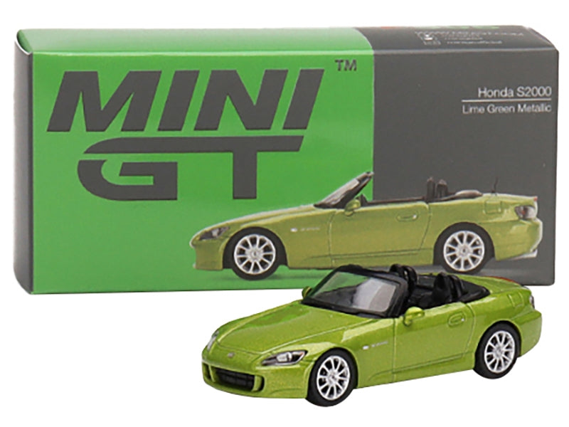 Honda S2000 (AP2) Convertible Lime Green Metallic Limited Edition to 1800 pieces Worldwide 1/64 Diecast Model Car by True Scale Miniatures - Minihomy