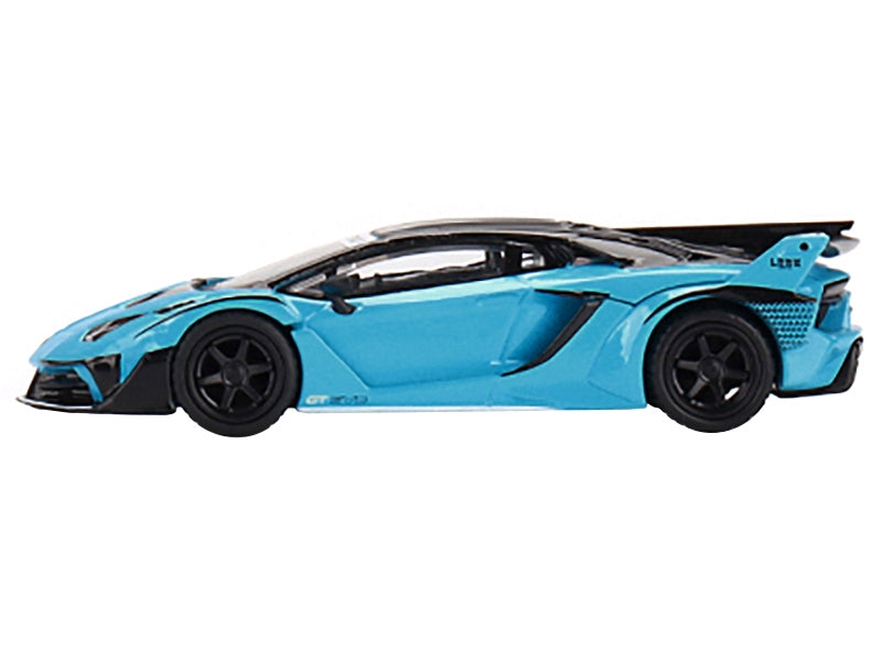 Lamborghini Aventador GT EVO "LB-Silhouette Works" Baby Blue with Black Top - Minihomy