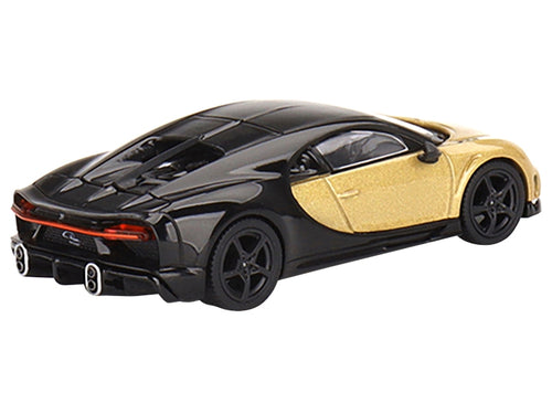 Bugatti Chiron Super Sport Gold Metallic and Black Limited Edition to 3000 pieces Worldwide 1/64 Diecast Model Car by True Scale Miniatures