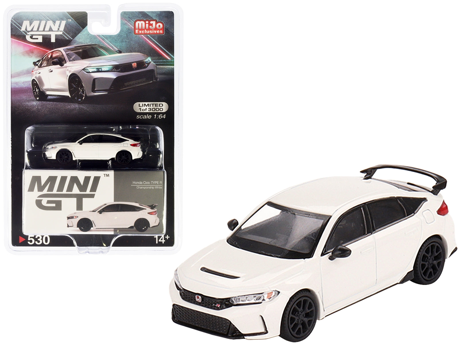 2023 Honda Civic Type R Championship White Limited Edition to 3000 pieces Worldwide 1/64 Diecast Model Car by True Scale Miniatures - Minihomy