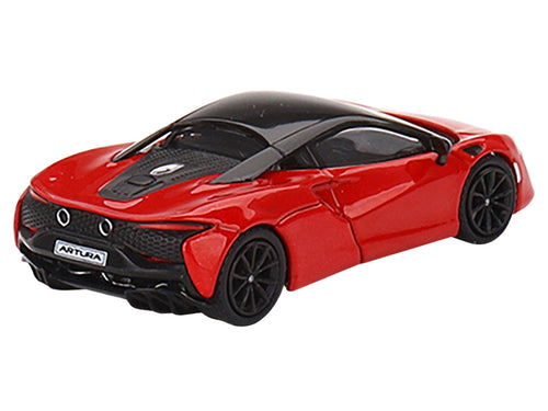 McLaren Artura Vermillion Red with Black Top Limited Edition to 2400 pieces Worldwide 1/64 Diecast Model Car by True Scale Miniatures