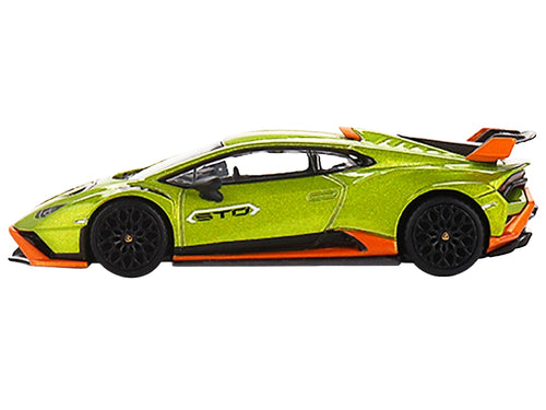 Lamborghini Huracan STO Verde Citrea Green Metallic Limited Edition to 3600 pieces Worldwide 1/64 Diecast Model Car by True Scale Miniatures