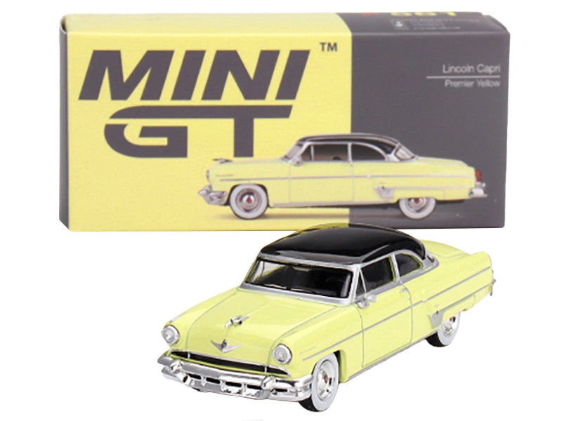 1954 Lincoln Capri Premier Yellow with Black Top Limited Edition to 3000 pieces Worldwide 1/64 Diecast Model Car by True Scale Miniatures - Minihomy