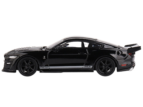 Shelby GT500 Dragon Snake Concept Black with Gray Stripes Limited Edition to 5400 pieces Worldwide 1/64 Diecast Model Car by True Scale Miniatures