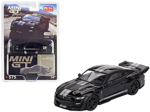 Shelby GT500 Dragon Snake Concept Black with Gray Stripes Limited Edition to 5400 pieces Worldwide 1/64 Diecast Model Car by True Scale Miniatures