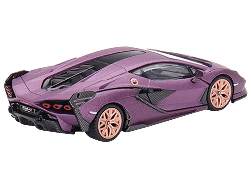 Lamborghini Sian FKP 37 Matte Viola SE30 Purple Metallic 1/64 Diecast Model Car by True Scale Miniatures - Minihomy