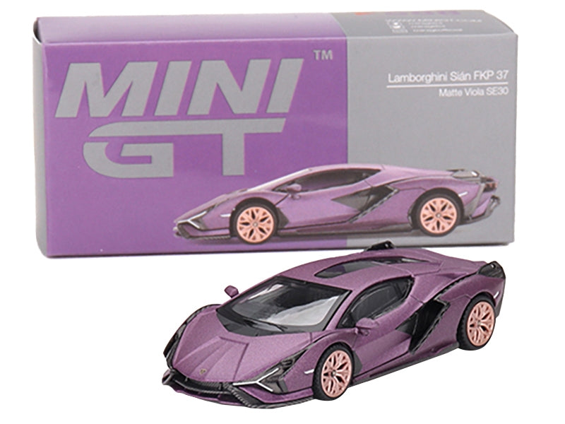 Lamborghini Sian FKP 37 Matte Viola SE30 Purple Metallic 1/64 Diecast Model Car by True Scale Miniatures - Minihomy