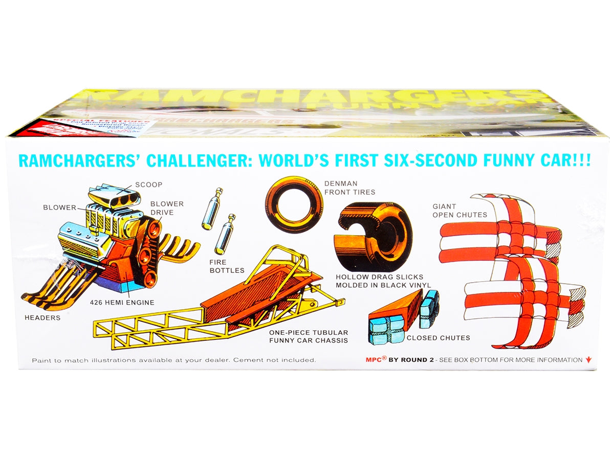 Skill 2 Model Kit Dodge Challenger Ramchargers Funny Car "Legends of the Quarter Mile" 1/25 Scale Model by MPC