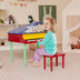 30-Key Wood Toy Kids Grand Piano with Bench and Music Rack-Multicolor - Color: Multicolor - Minihomy