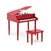 30-Key Wood Toy Kids Grand Piano with Bench and Music Rack-Red - Color: Red - Minihomy