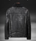 Men Faux Leather Jacket Warm Velvet Collar Outwear - Minihomy