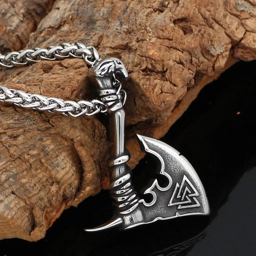Jewelry Necklace Stainless Steel Axe Pendant Titanium Steel Orchid Chain Men