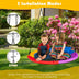 40 inch Saucer Tree Outdoor Round Platform Swing with Pillow and Handle-Multicolor - Minihomy