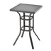 24 Inch Patio Bar Height Table with Aluminum Tabletop and Adjustable Foot Pads - Minihomy