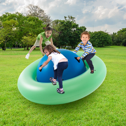 7.5 Foot Giant Inflatable Dome Rocker Bouncer with 6 Built-in Handles for Kids-Green - Color: Green - Minihomy