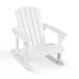 Outdoor Wooden Kid Adirondack Rocking Chair with Slatted Seat-White - Minihomy