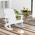 Outdoor Wooden Kid Adirondack Rocking Chair with Slatted Seat-White - Minihomy