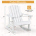 Outdoor Wooden Kid Adirondack Rocking Chair with Slatted Seat-White - Minihomy