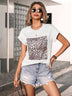 Animal Print Round Neck T-Shirt