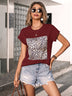 Animal Print Round Neck T-Shirt