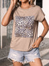 Animal Print Round Neck T-Shirt