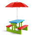 Kids Picnic Folding Table and Bench with Umbrella - Minihomy