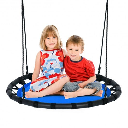 40" Flying Saucer Round Swing Kids Play Set-Blue - Color: Blue - Minihomy