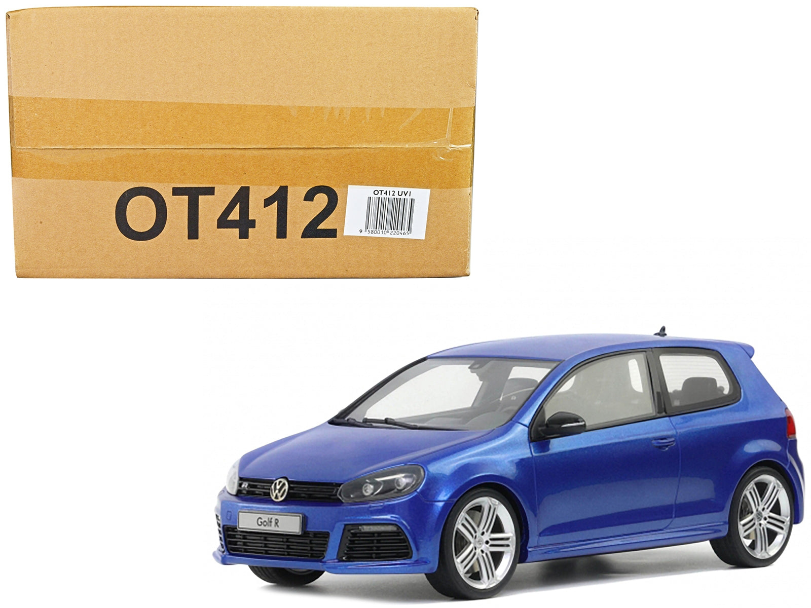 2010 Volkswagen Golf VI R Rising Blue Metallic Limited Edition to 3000 pieces Worldwide 1/18 Model Car by Otto Mobile - Minihomy