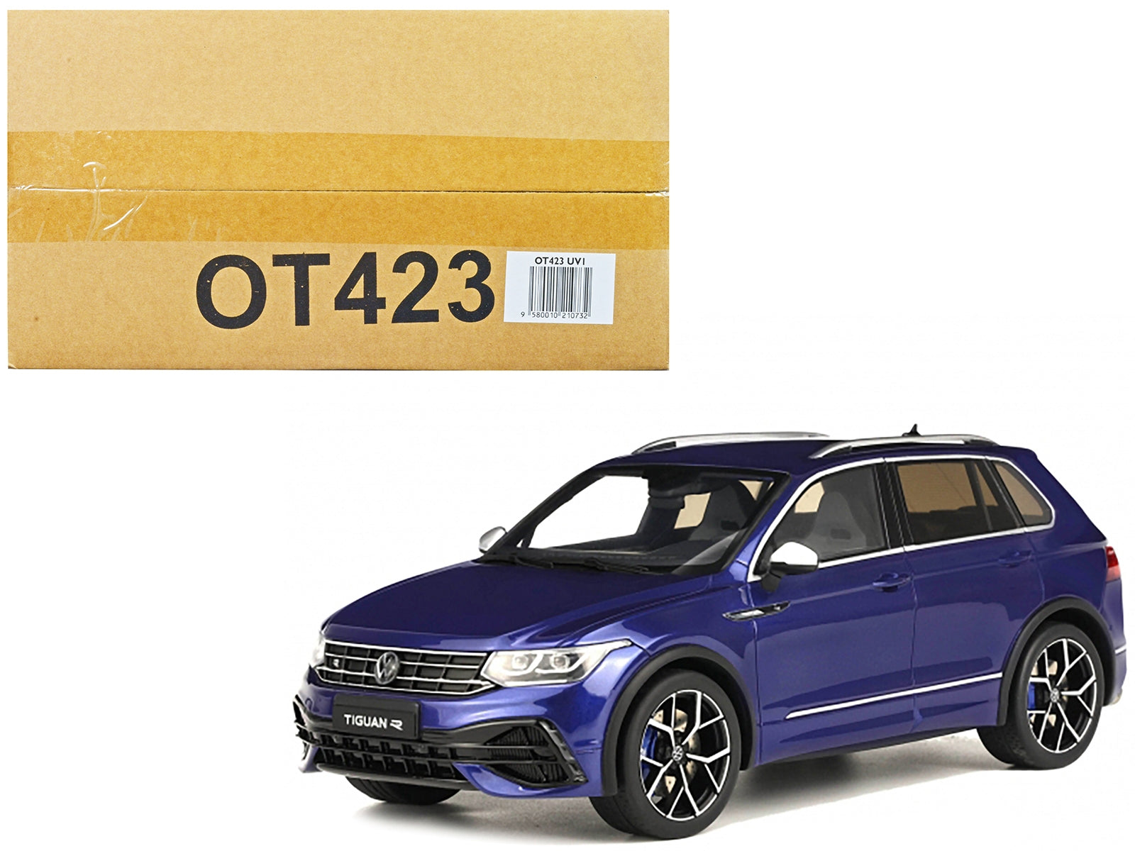 2021 Volkswagen Tiguan R Lapiz Blue Metallic Limited Edition to 1500 pieces Worldwide 1/18 Model Car by Otto Mobile - Minihomy