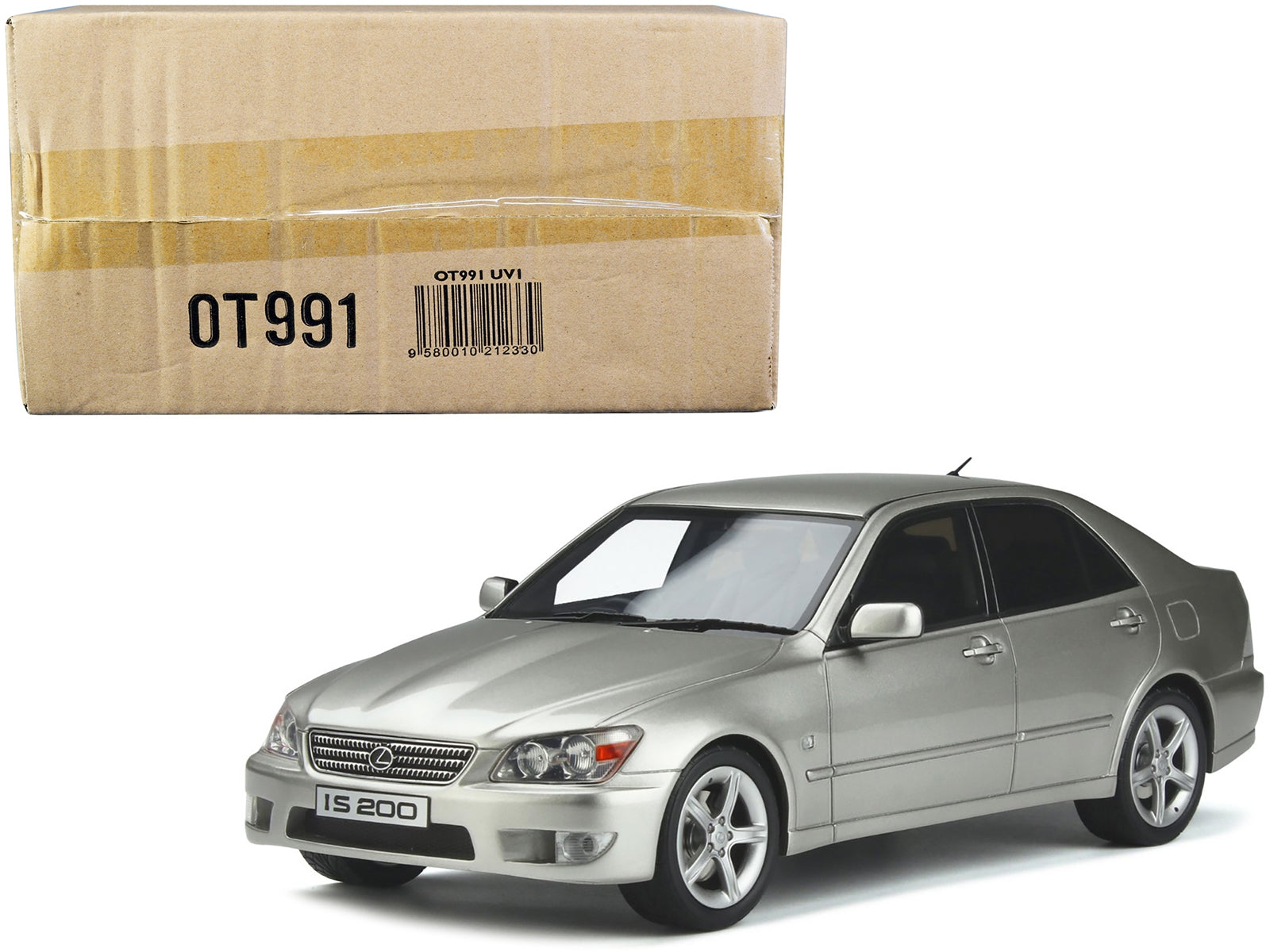 1998 Lexus IS 200 RHD (Right Hand Drive) Millennium Silver Metallic Limited Edition to 2000 pieces Worldwide 1/18 Model Car by Otto Mobile - Minihomy