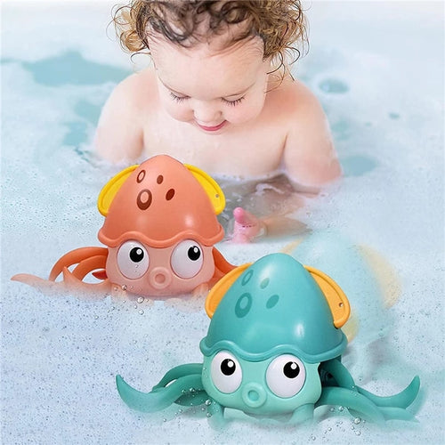Summer Bathing Bath Toys Octopus Clockwork Swimming Children Playing Water And Land Dual-purpose Beach Water Summer Toys Gifts