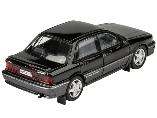 1988 Mitsubishi Galant VR-4 Lamp Black and Chateau Silver 1/64 Diecast Model Car by Paragon Models