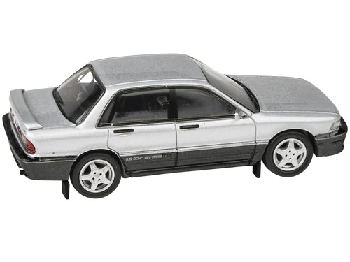 1988 Mitsubishi Galant VR-4 Grace Silver Metallic and Chateau Silver 1/64 Diecast Model Car by Paragon Models