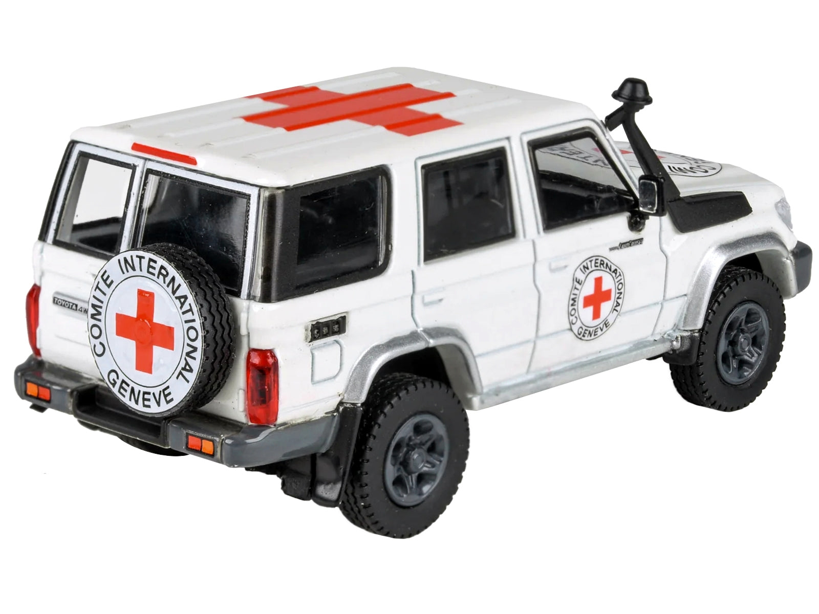 2014 Toyota Land Cruiser 76 White "International Red Cross" 1/64 Diecast Model Car by Paragon Models - Minihomy