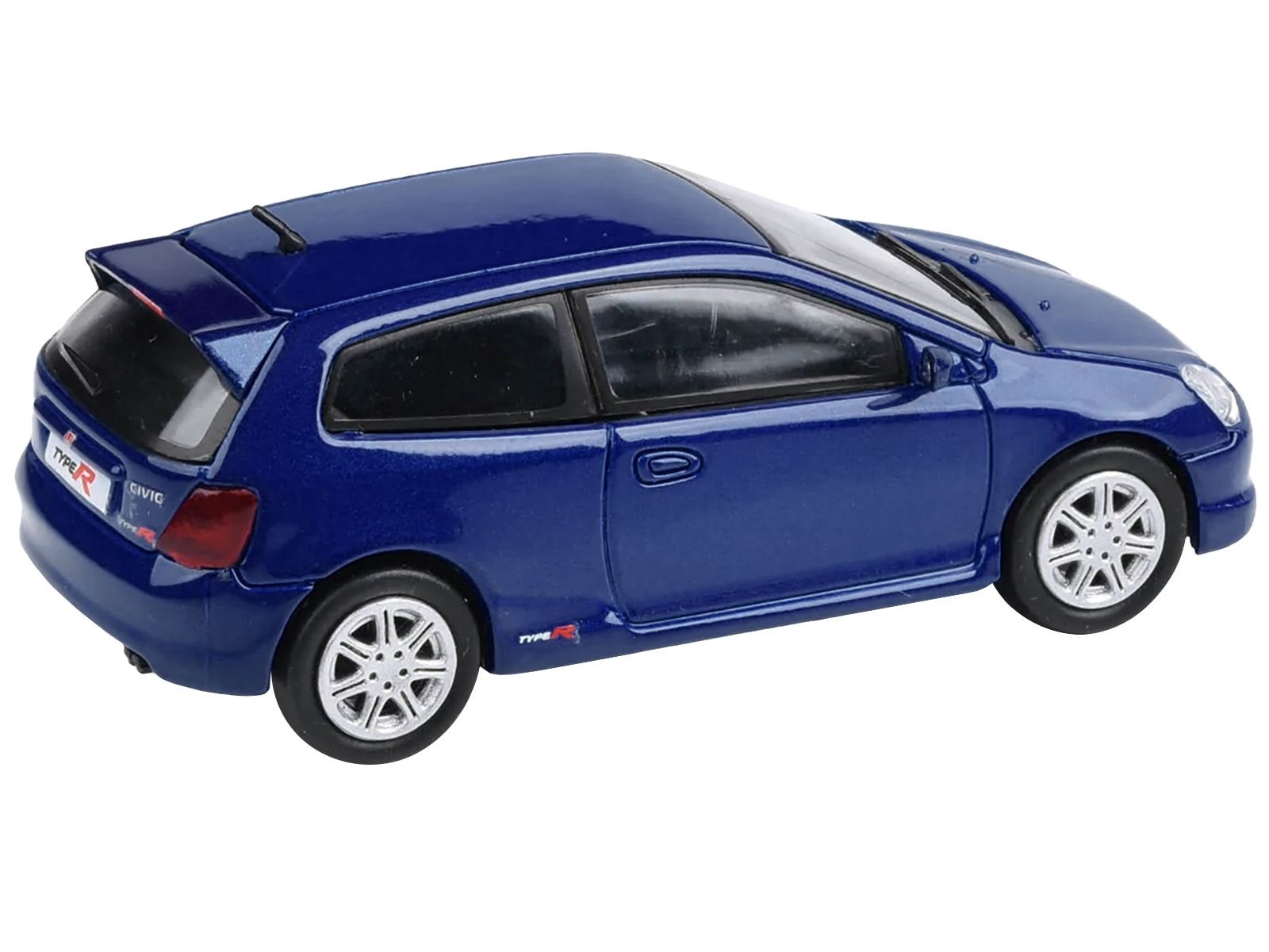 2001 Honda Civic Type R EP3 Vivid Blue Pearl Metallic 1/64 Diecast Model Car by Paragon Models - Minihomy