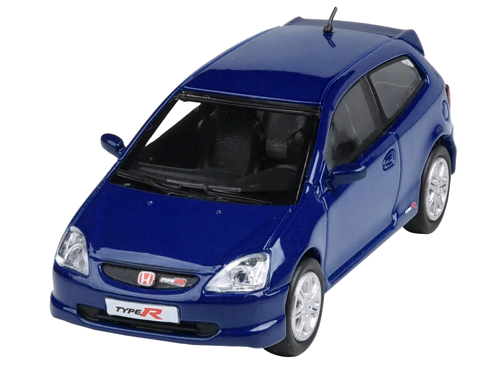 2001 Honda Civic Type R EP3 Vivid Blue Pearl Metallic 1/64 Diecast Model Car by Paragon Models - Minihomy