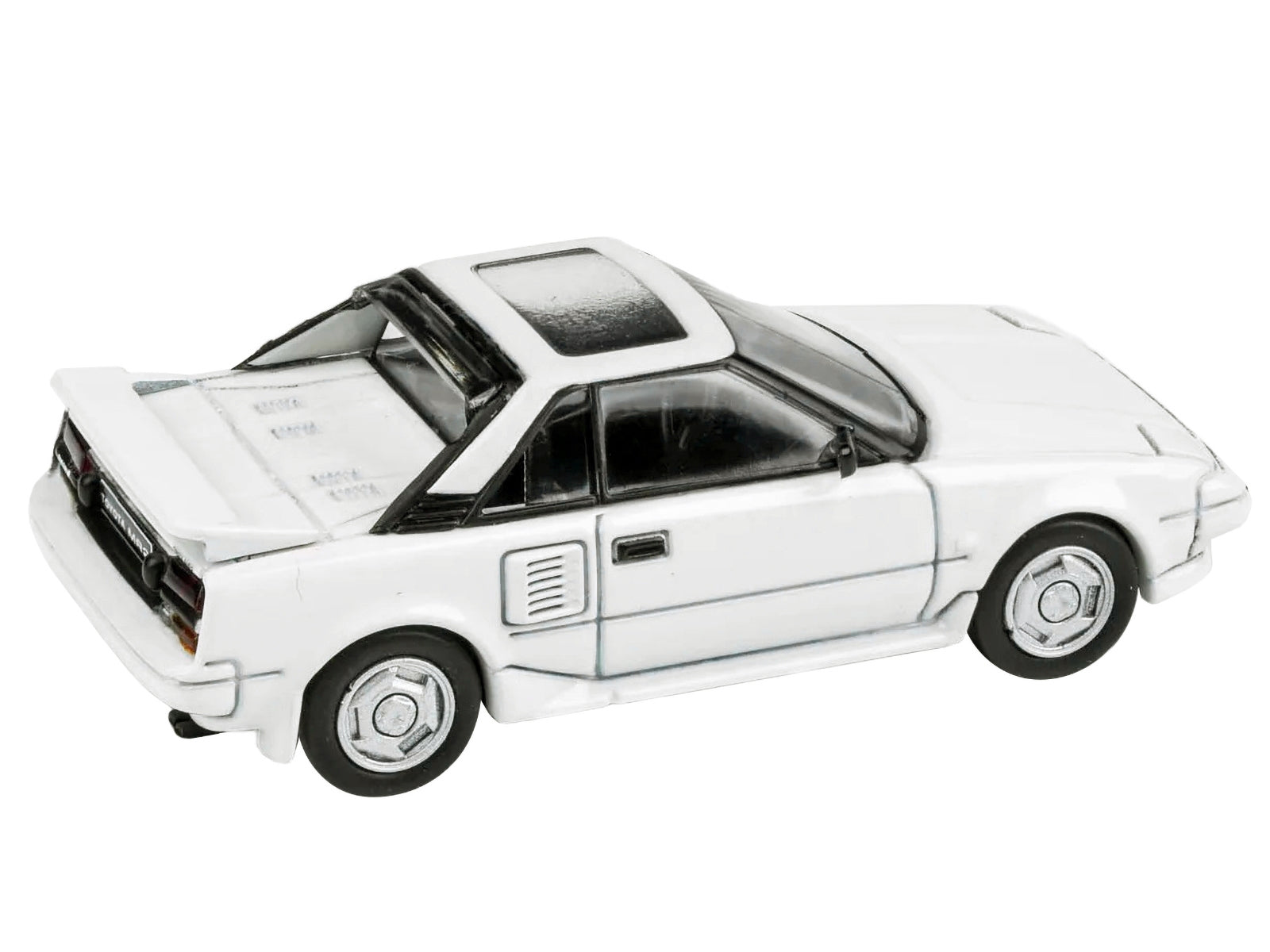 1985 Toyota MR2 MK1 Super White with Sunroof 1/64 Diecast Model Car by Paragon Models - Minihomy