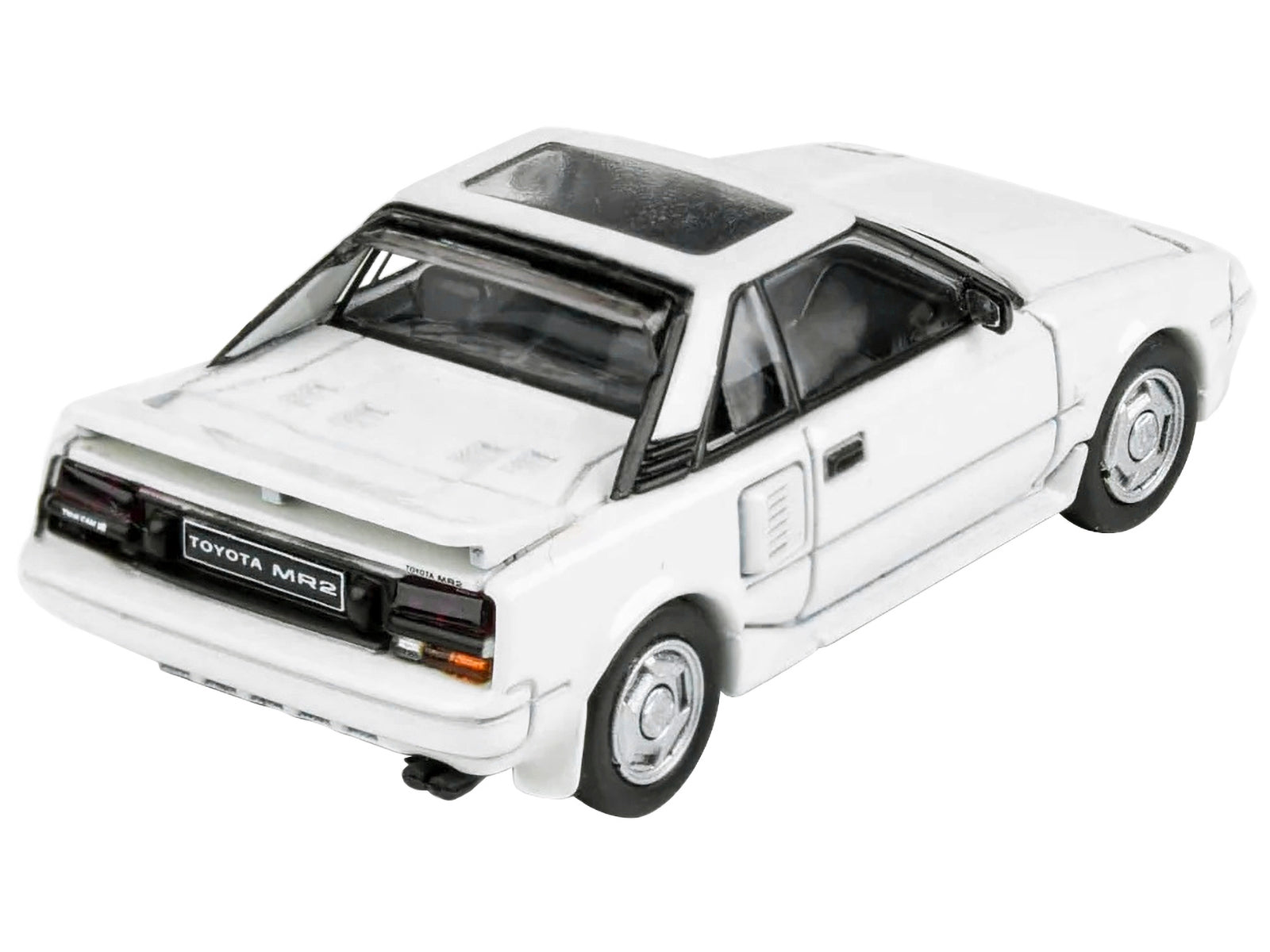 1985 Toyota MR2 MK1 Super White with Sunroof 1/64 Diecast Model Car by Paragon Models - Minihomy