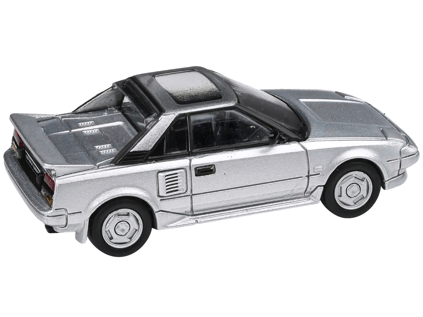 1985 Toyota MR2 MK1 Super Silver Metallic with Sunroof 1/64 Diecast Model Car by Paragon Models - Minihomy