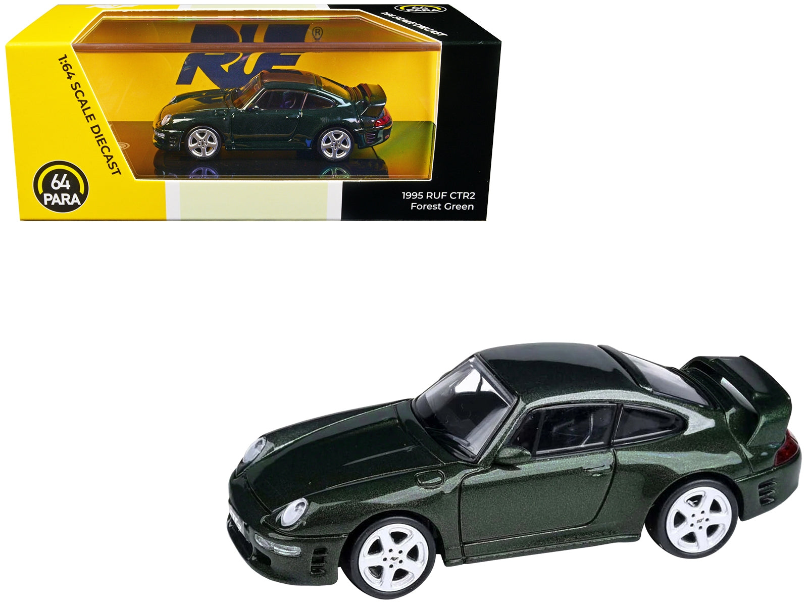 RUF CTR2 Forest Green Metallic 1/64 Diecast Model Car by Paragon Models