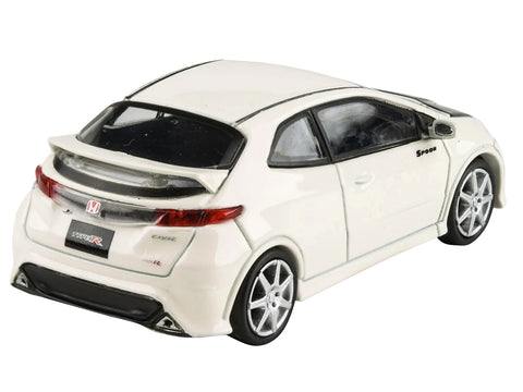 2007 Honda Civic Type R FN2 Championship White with Carbon Hood 1/64 Diecast Model Car by Paragon Models