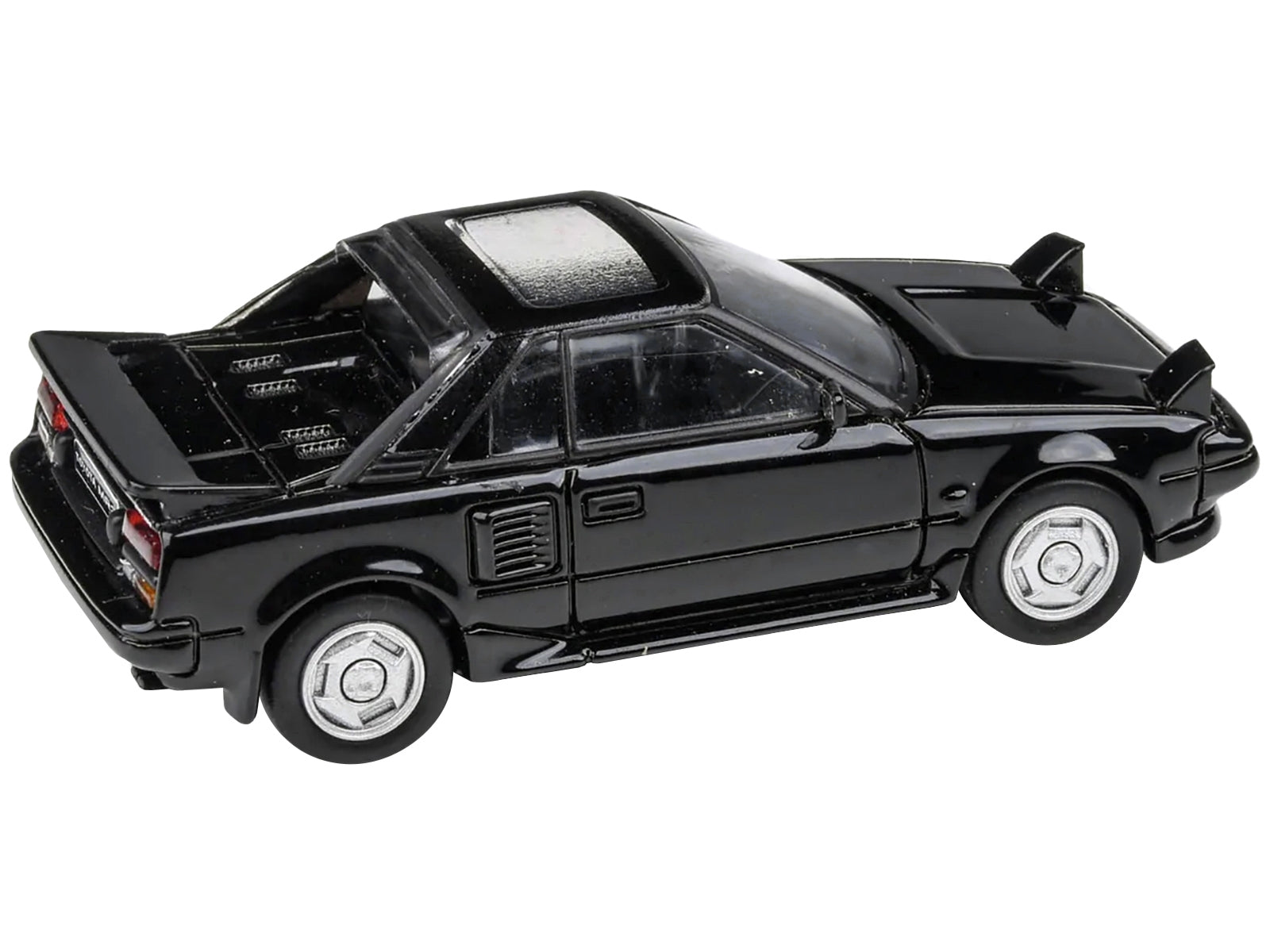 1985 Toyota MR2 MK1 Black Metallic with Sunroof 1/64 Diecast Model Car by Paragon Models - Minihomy