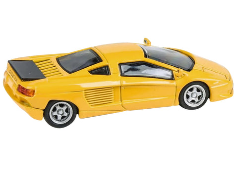 1991 Cizeta V16T Super Fly Yellow 1/64 Diecast Model Car by Paragon Models