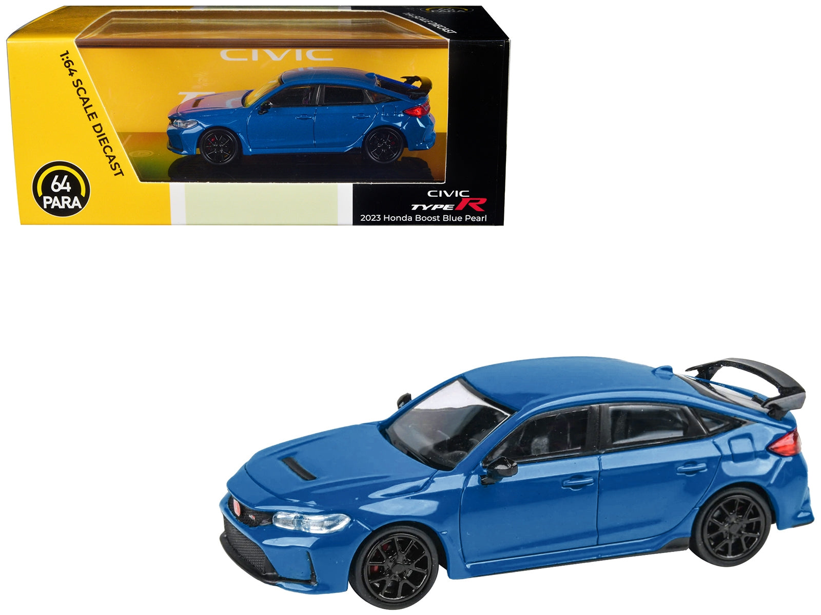 2023 Honda Civic Type R FL5 Boost Blue Pearl 1/64 Diecast Model Car by Paragon Models - Minihomy