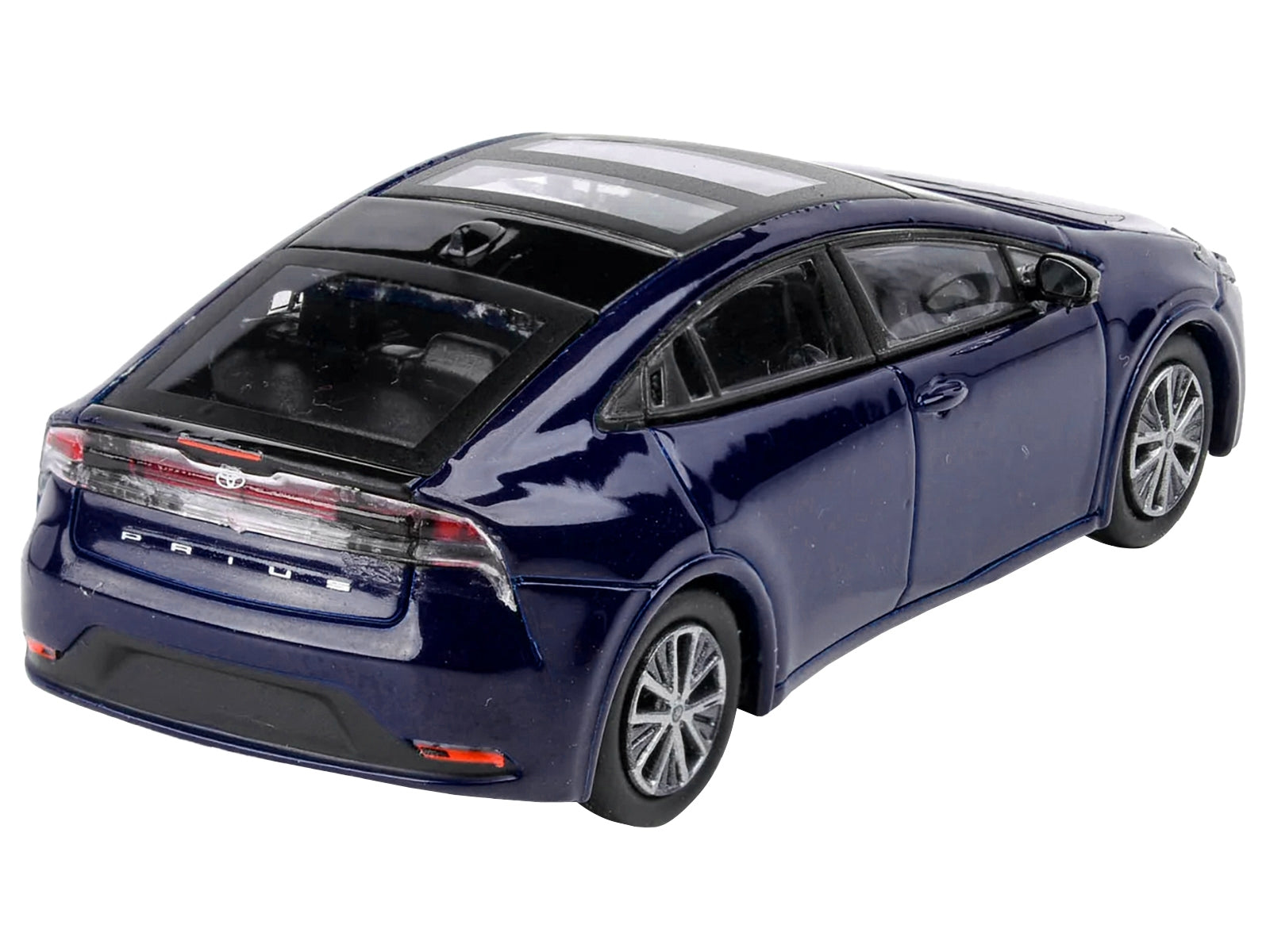 2023 Toyota Prius Reservoir Blue with Black Top and Sun Roof and Sun Roof 1/64 Diecast Model Car by Paragon Models - Minihomy